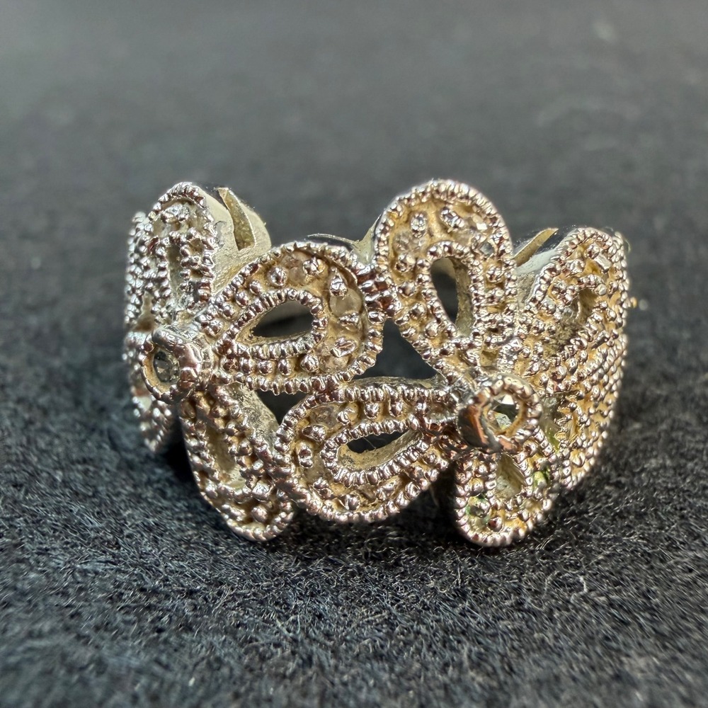 Lia Sophia Floral Flowers Ring Daisy Size 8 Abloom Ring Silver Tone